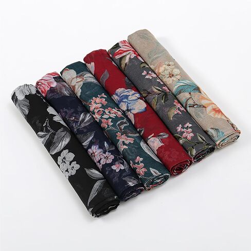 vimate Lightweight Cotton Scarf for Women Fashion Head Cover Hijab Voile Scarf Shawl Wrap in Kuwait