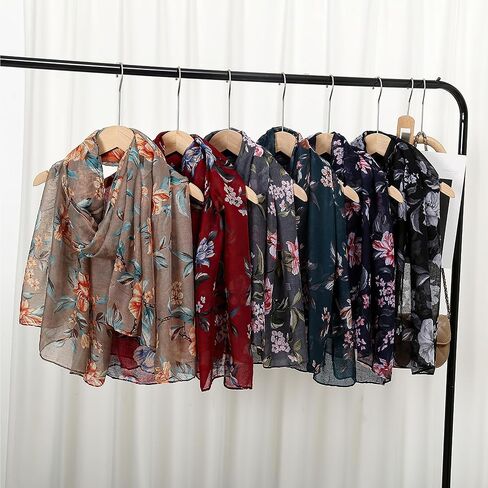 vimate Lightweight Cotton Scarf for Women Fashion Head Cover Hijab Voile Scarf Shawl Wrap in Kuwait