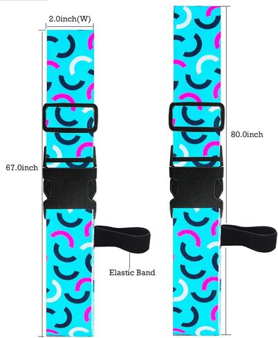 Luggage Straps for Suitcases TSA Approved 4 Pack Adjustable Suitcase Strap, Luggage Strap, Luggage Belt Strap, Bag Straps for Luggage. Buckle Straps Travel Accessories (Gradient Dot-4 Pack) in Saudi Arabia