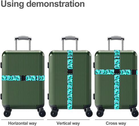 Luggage Straps for Suitcases TSA Approved 4 Pack Adjustable Suitcase Strap, Luggage Strap, Luggage Belt Strap, Bag Straps for Luggage. Buckle Straps Travel Accessories (Gradient Dot-4 Pack) in Saudi Arabia