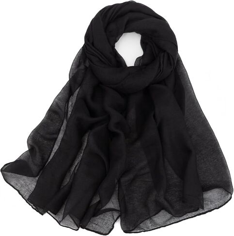 vimate Lightweight Cotton Scarf for Women Fashion Head Cover Hijab Voile Scarf Shawl Wrap in Kuwait