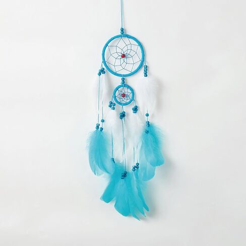 جميلة الهندية صغيرة الحلم الأسود الصيادون ديكور الجدار ديكور يدوي الريش الأصلي Mini Dreamcatchers زخرفة زخرفة الديكور في غرفة النوم حفلة 2 الخواتم in Saudi Arabia