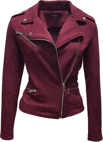 ODCOCD Faux Suede Jacket for Women Long Sleeve Zipper Up Casual Outwear in Saudi Arabia