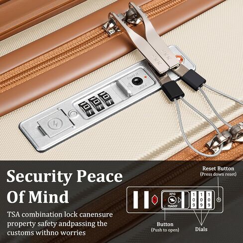 مجموعة أمتعة Imiomo 5 قطع مع أقفال TSA ، وصلب حمل على حقيبة مع عجلة الدوران ، وأمتعة سفر خفيفة الوزن مع منفذ USB ، أبيض in Kuwait
