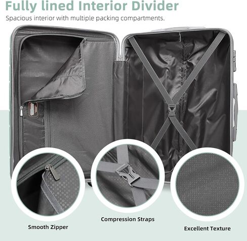 مجموعة أمتعة Larvender مجموعة 5 قطع ، حقائب قابلة للتوسيع للأمتعة الصلبة PP مع قفل TSA عجلات TSA ، حقيبة متداول خفيفة الوزن للرجال والنساء ، اللافندر in Kuwait