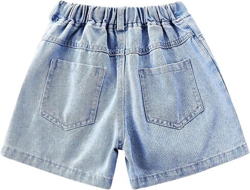 Girls' 6-14Y Button-Front Denim Skort | Ripped Destroyed Design | Summer Short for Tween & Teen in Saudi Arabia
