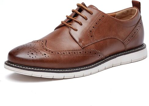 Men's Casual Oxfords Plain Toe Business Formal Dress Shoes Brown Black in Kuwait