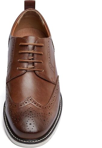 Men's Casual Oxfords Plain Toe Business Formal Dress Shoes Brown Black in Kuwait