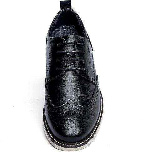 Men's Casual Oxfords Plain Toe Business Formal Dress Shoes Brown Black in Kuwait