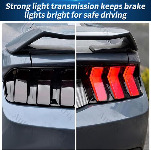 Tail Light Cover for 2018-2023 Ford Mustang Rear Tail Light Covers Guard Trim Frame Accessories Smoke Black in Kuwait