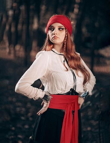 CICOCI Men Pirate Costume Accessories Set For Women Pirate Hat Pirate Head Scarf Pirate Sash Belt Dress Accessories in Kuwait