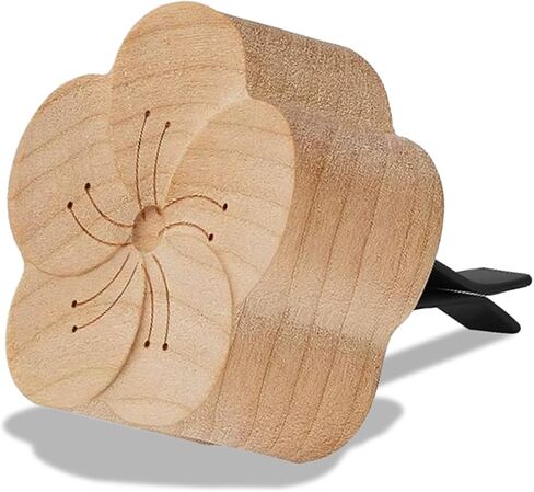 Wood Flower Essential Oil Diffuser, Car Air Freshener Vent Clip Aromatherapy Diffuser, Car Diffusers for Essential Oils, Car Diffuser Clip for Car Office Bedroom (Light-1 Pack) in Kuwait