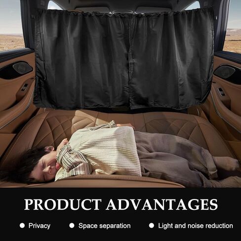 Car Privacy Curtain, Vehicle Privacy Blackout Curtain Sun Shade Cover, Auto Sunshade Screen Cover Blocks Light for Sleeping Camping Fit Sedan SUV Truck, Car Accessories in Saudi Arabia