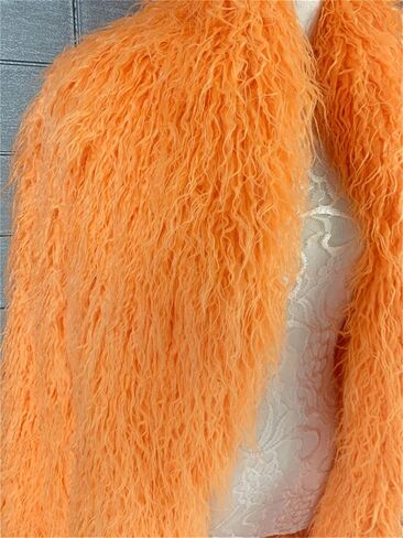 Women's Fluffy Faux Fur Long Overcoat Winter Spring Warm Outwear Parka Coat in Kuwait