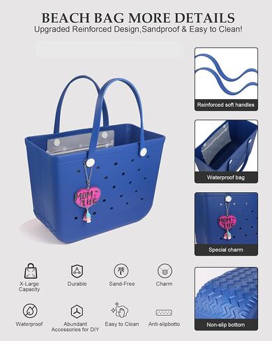 X-Large Beach Rubber Bag مع سحر ، حقيبة يد أصلية مقاومة للماء للرياضة الحديثة في الهواء الطلق in Kuwait