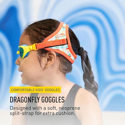 FINIS Dragonfly Goggles - Underwater Swimming Goggles for Kids - UV Protection - Anti-Fogging - Swim Goggle for Children Ages 3-8 - Shark Camo in Kuwait