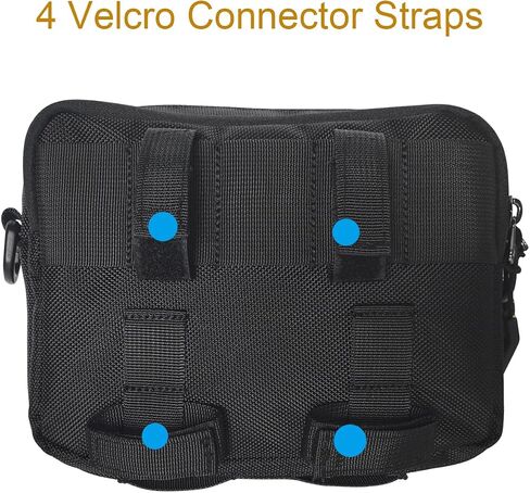 Motorcycle Handlebar Pouch - Front Handle Bar Storage Bag for Forks and Saddle - Moto Accessory Compatible with Cruiser Softail Dyna Sportsters Dirt Bike - Black in Saudi Arabia