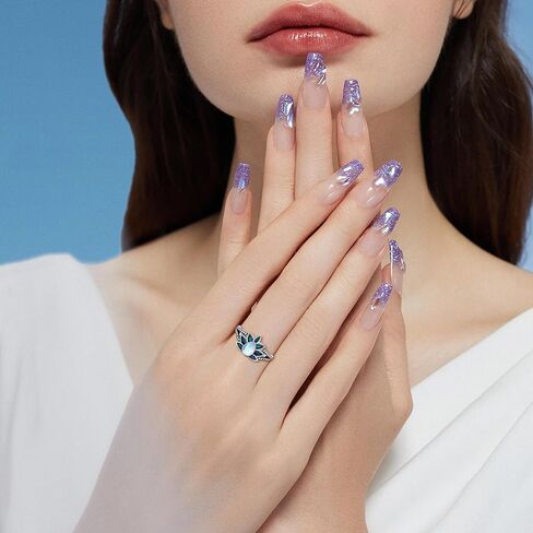 Onefinity Lotus Ring 925 Sterling Silver Moonstone Silver Abalone Shell Lotus Flower Ring Flower Flower Inspirations in Saudi Arabia
