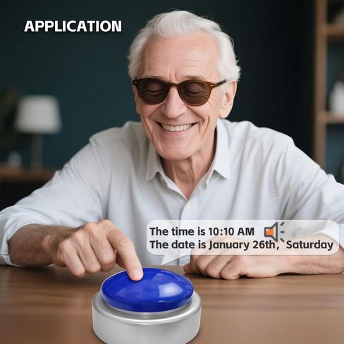 ساعة زر ناطق كبيرة، ساعة منبه تتحدث تخبر الوقت واليوم والتاريخ، ساعة منبه تتحدث مع التحكم في مستوى الصوت، هدية منبه للأم والأب وكبار السن وكبار السن والمكفوفين in Kuwait