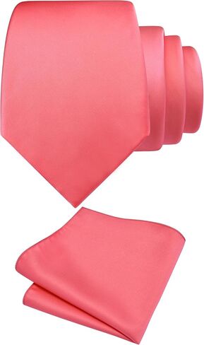 GUSLESON 3.15"（8cm） Mens Tie Set Solid Pure Color Necktie and Pocket Square Set in Gift Box in Saudi Arabia