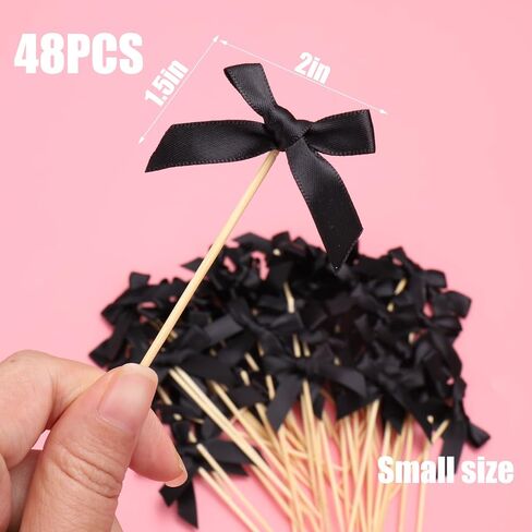 قبعات القوس الوردي الكب كيك ، كعكة القوس الوردي توبيبر ديكورات عيد ميلاد ، 482pcs mini bowknot cupcake اختيارات ل coquett in Kuwait