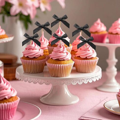 قبعات القوس الوردي الكب كيك ، كعكة القوس الوردي توبيبر ديكورات عيد ميلاد ، 482pcs mini bowknot cupcake اختيارات ل coquett in Kuwait