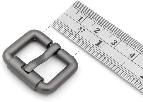 CRAFTMEMORE Single Prong Roller Belt Buckles Square Metal Strap Belt Loop Buckle 4 pcs SCRR (3/4 Inch, Silver) in Kuwait