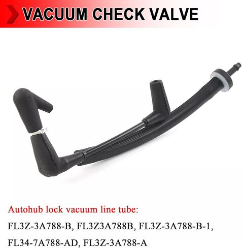 7L1Z-9H465-B 4x4 Vacuum Solenoid Valve and FL3Z-3A788-B Auto-Locking Hub Vacuum Line Tube Check Valve Combo Kit Fit for Ford F150 Expedition Lincoln Navigator in Kuwait