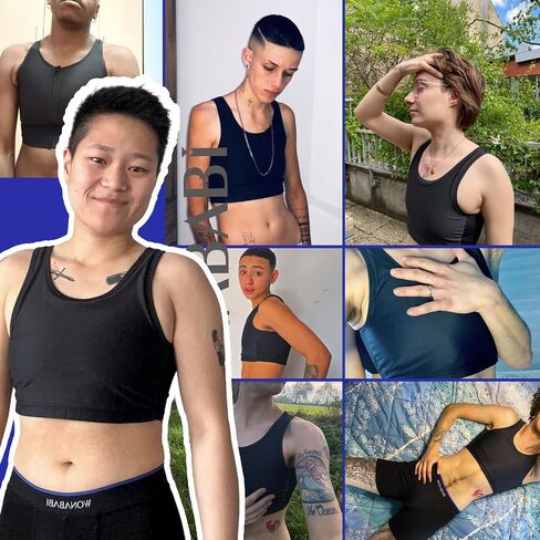 كورسيهات الموثق الصدر ، الموثق عبر السحب على FTM Bustier - Binder Sports Binder in Kuwait