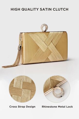 BABEYOND Clutch Purses for Women - Evening Bag Tassel Pendant Clutch for Bride Party Prom Wedding in Saudi Arabia