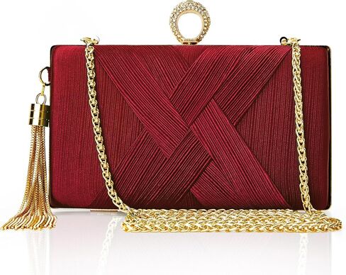 BABEYOND Clutch Purses for Women - Evening Bag Tassel Pendant Clutch for Bride Party Prom Wedding in Saudi Arabia