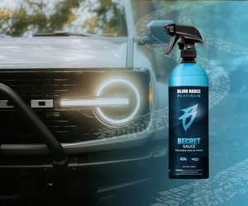 Bling Sauce Platinum: Secret Sauce, High-End Ceramic (Si02) Coat plus Surface Protection with High Gloss Shine, 24oz, for Painted Surfaces, Cars, Trucks, Motorcycles in Kuwait