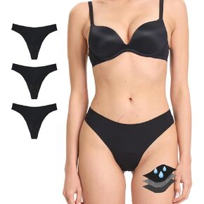 Seamless Panties Thongs Period Underwear Pack For Women Teens Low Flow Leak-proof Odor Control Menstrual Panties