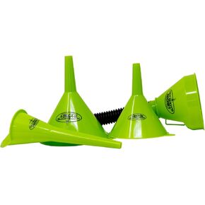 Hot Shot’s Secret 4 Piece Funnel Set for Automotive Use in Various Sizes, Premium Flexible Oil Funnels are Durable & Reusable & for Cars, Trucks, Boats & Motorcycles