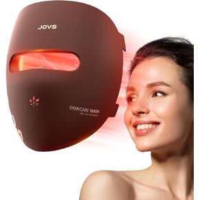 JOVS Red Light Therapy Mask for Face, LED Face Mask Light Therapy with Near-Infrared Red Light, 4 Modes and Portable Skin Care Tools for Home Use