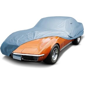 iCarCover Premium Car Cover for 1968-1982 Chevy Corvette C3 Heavy Duty Waterproof All Weather Automobiles Custom Fit Indoor Outdoor UV Snow Protection Covers with Straps and Bag