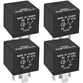 P6SDT FOAB-14B192-AA Automotive Relay (Pack of 4) – 40A 12VDC 5-Pin OEM Replacement F0AB-14B192-AA for Ford Electrical Systems