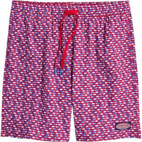 كروم الكروم كروم الرجال 7 بوصة المطبوعة جذوع السباحة chappy ، lghthse Red/td Blue