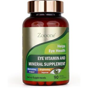 zooone- 90pcs Lutein Eye Vitamins Supplement, for Macular Health, Supports Macular Health, Relieves Eye Strain – 6 Key Nutrients in 2 Daily Capsules