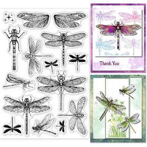Globleland Mayfly Clear Clear Stamps Mayfly الحشرات الزخرفية ختم ختم سيليكون لصنع البطاقات وديكور ألبوم الألبوم ديكور و DIY Scrapbooking in Kuwait