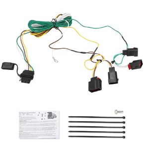 Waterwich 4-Pin Trailer Wiring Harness متوافق مع Jeep Grand Cherokee 2007-2013 استبدال 56009 Trailer Hitch الأسلاك لأضواء المقطورة