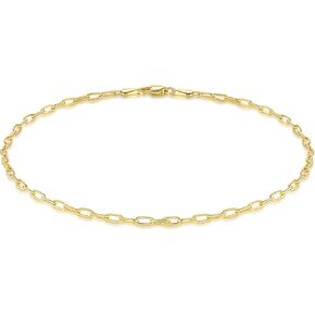 ERIN MARIE Gold Anklet for Women 14K Gold Ankle Bracelets Simple Beach Jewelry Anklets 2.5 mm Gifts for Women 9" 10" 11"