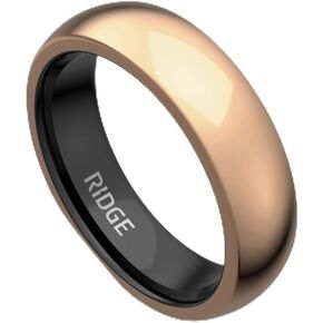 The Ridge Tungsten Rings For Men - Mens Wedding Band - Strong, Durable and Scratch-Resistant Rounded 6mm Ring With Silicone Band in Kuwait