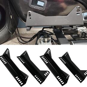RULLINE Bucket Race Seats Side Mount L Bracket - Black (Pack of 2) - Secure and Sturdy Attachment for Cars