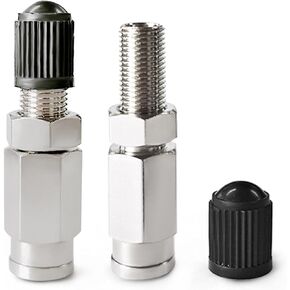 Millisec 2pcs 1/4 بوصة التضخم الهواء صمام schrader مع الضغط للاتصال مع 1/4 بوصة أنابيب الخط الجوي من أجل التعليقات الهوائية لأكياس الزنبرك للموافقة على نصف الشاحنة المعتمدة