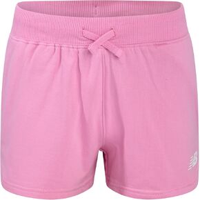 New Balance Girls Shorts - Pull On Athletic Fleece Running Shorts with Pockets and Elastic Waistband (Sizes: 7-12)
