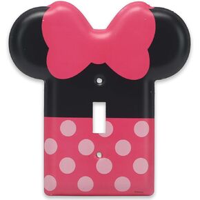 Disney Mickey Mouse Metal Light Plate - Mickey Mouse Switch Plate Decoration لغرفة نوم الأطفال أو غرفة اللعب أو غرفة الفيلم