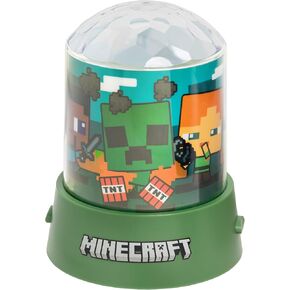 Paladone Minecraft Party Projection Light, Officially Licensed RGB LED Lamp for Kids, Home, Bithdays, Parties, Battery Powered Gaming Merchandise