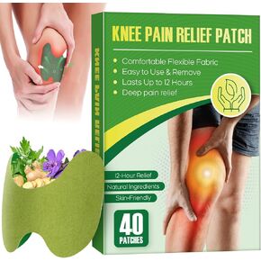 Uposiut 40pcs بقع الركبة ، بقع مستخلص خشب الديدان الطبيعية للركبتين ، والارتياح السريع للركبة ، وآلام المفاصل والعضلات ، و 12 ساعة تدوم مستمرًا.