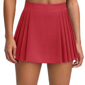 LaSlulu Womens Tennis Skirt Endistic تمرينات التمرينات الرياضية ملابس تدير تنانير Golf Bickleball Golf مع السراويل القصيرة